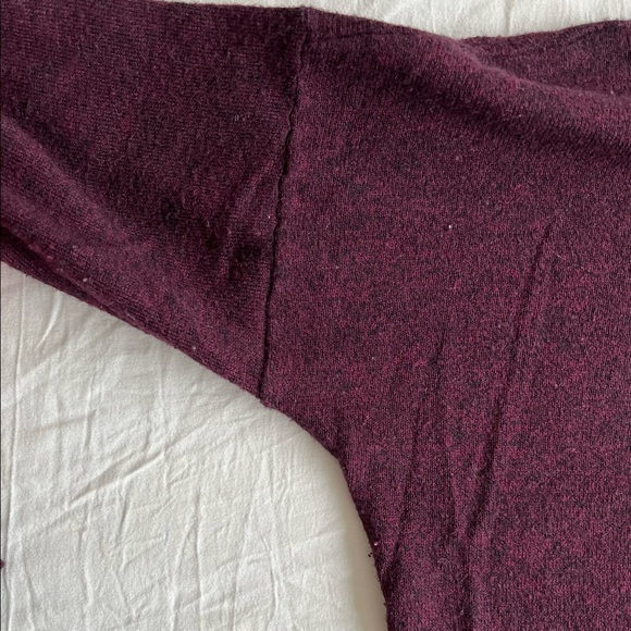 EXPRESS asymmetric burgundy sweater - Picture 5 of 6